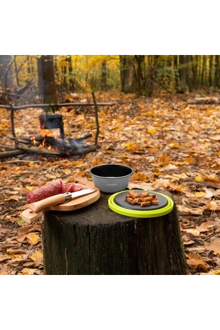 Açık Saf Ti Piknik Kase Taşınabilir Sofra Kamp Seyahat Anti-haşlanma Anında Erişte Kasesi Gümüş