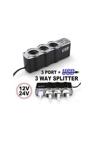 Çarşıhan Oto Çakmak Çoklayıcı Çoğaltıcı Soketi Usb