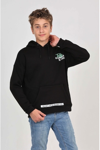 Toontoy Kids Toontoy Erkek Çocuk Tnty Nakışlı Sweatshirt Siyah