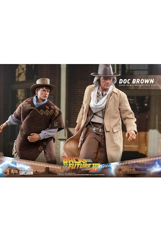 Hot Toys Marty Mcfly & Doc Brown Back To The Future Iıı Sixth Scale Figure Set - 909370 & 909369 - Bttf Mms616 / Mms617