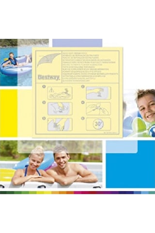 Bestway Şişme Yatak Yastık Havuz Oyuncak Onarım Yaması 62068 + Japon Yapıştırıcı Çok Renkli