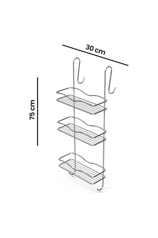 Suntel 3 Katlı Duşakabin Askısı Banyo Düzenleyici Banyo Organizer Siyah