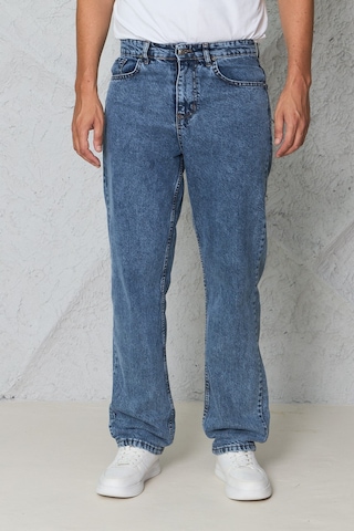 Blayn Jeans Erkek Antrasit Baggy Kot Pantolon - Geniş Kalıp Günlük Rahat Denim Jean Taş
