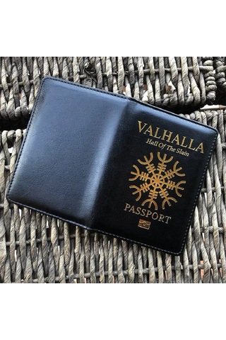 Deus Lıght Pasaport Kılıfı Valhall 230337602 Siyah