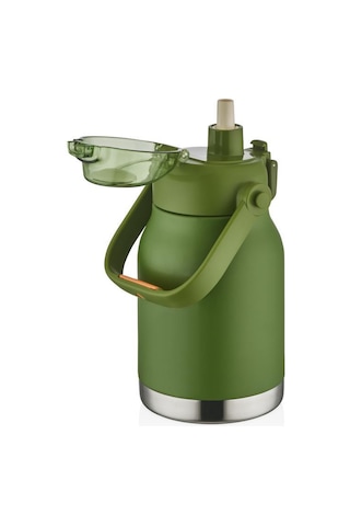 Shotay Çelik Termos Matara Phone Holder 1000ml Yeşil