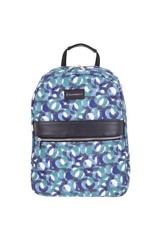 Bloominbag Eternal Circles 13-14 İnç Macbook / Laptop Sırt Çantası Mavi - Beyaz
