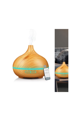 Robeve 550 ml Otomatik Hava Nemlendirici Buhar Makinesi Oda Nemlendirici Aroma Difüzör - Açık Kahverengi