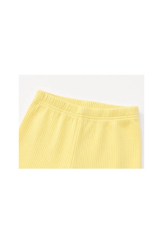 H&c Coolboy H&c Bebek Patiksiz Alt Pantolon %100 Pamuk Esnek Fitilli Ribana 0-36 Ay Sarı