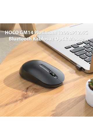 Hoco Gm14 Platinium 1200dpi 2.4g Bluetooth Kablosuz Optik Mouse- 5775