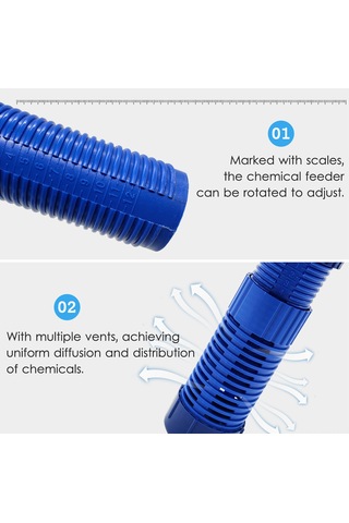 Kosona Yüzme Havuzu Kimyasallı Dağıtıcı, Ölçü İzli Rotatif Ayar, Abs Malzeme, Yüzen Dezenfektör