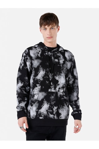 Colin's Colins Regular Fit Baskılı Siyah Erkek Sweatshirt Cl1066554 Siyah