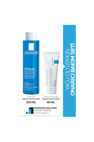 Yağlı Ciltler İçin Onarıcı Bakım Seti: Effaclar Tonik 200ml& Cicaplast Onarıcı Bakım Kremi 40ml