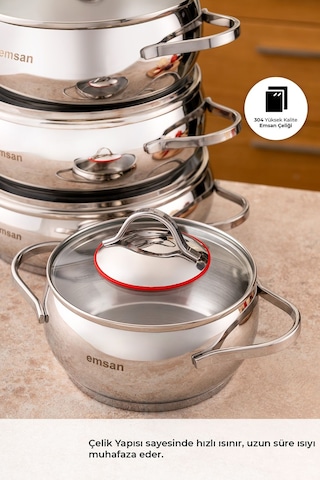 Emsan Seylan Tencere Seti 8 Parça