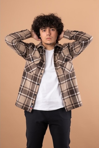 Bican Çift Cepli Oversize Erkek Oduncu Gömlek (513379186)