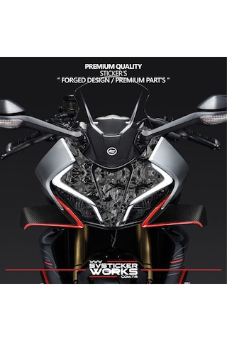 Cfmoto 450sr Forged Karbon Kaplama Ön Kafa Ortası Sticker Etiket Modeli