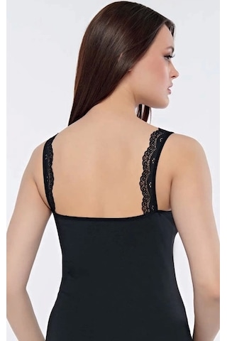 Kolcu Ribana Omuz Dantel-kb2590-siyah Siyah