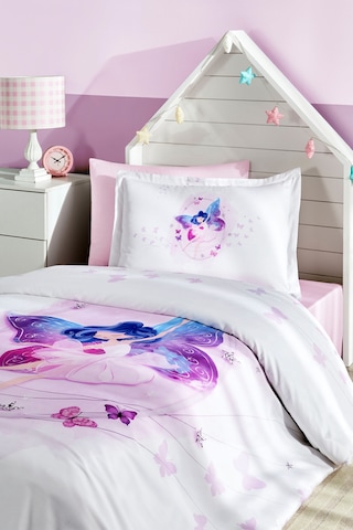 Özdilek Fairies Tek Kişilik Lastikli Çarşaf Nevresim Takımı Lila