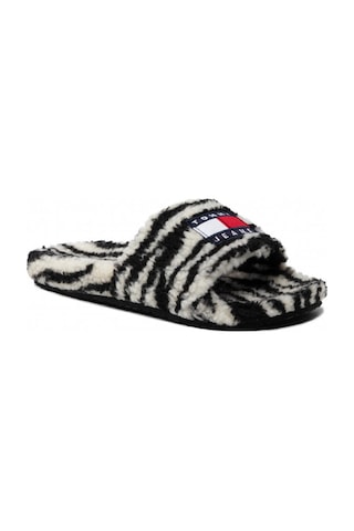Black Tommy Hilfiger Kadın Wild Animal Printed Pool Slide Terlik