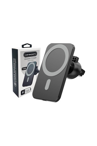 Teknoloji Manyetik Kablosuz Araba Şarj Cihazı Qi 15w İphone'lar İçin Hızlı Araba İstasyonu