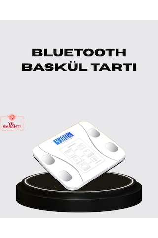 Akıllı Dijital Baskül Bluetooth Bağlantılı, 8 Ölçüm Verili, Akıllı Vücut Analiz Tartısı Akıllı Dijital Baskül Bluetooth Bağlantılı, 8 Öl