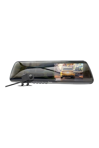 Hoco Dv4 Dvr Ön Ve Arka Sürüş Kaydedici 4,5 İnç Lcd Dikiz Aynası Araç Kamerası