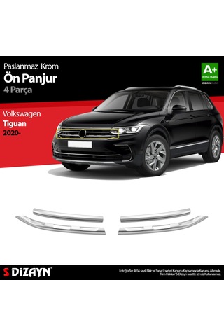 Volkswagen Tiguan Krom Ön Panjur 4 Prç. 2020 Üzeri