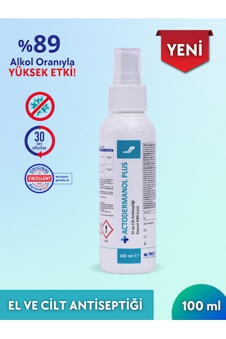 Acto Actodermanol Plus 100 Ml El Ve Cilt Antiseptiği %89 V/v Etan