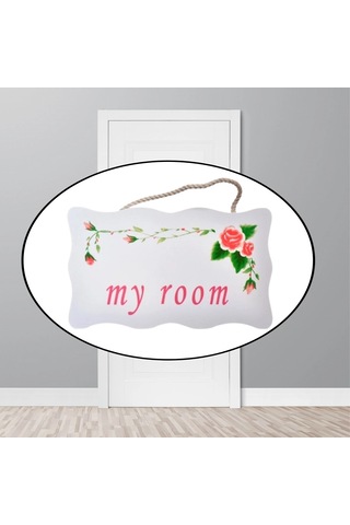 Desenli Kapı Askısı Decotown My Room Benim Odam Dekor Amaçlı Çiçek 4 Renk