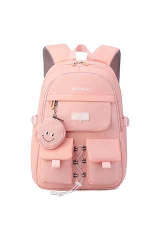 Yifomall Kadınlar İçin Klasik Desenli Nylon Sırt Çantası - Geniş Hacim, Omuz Baskısı Azaltıcı Askılar, Yan Ceplerle Pembe Çok Renkli