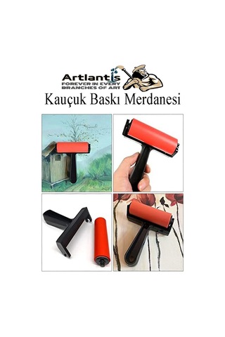Kauçuk Baskı Merdanesi 10 Cm 1 Adet Plastik Linol Baskı Merdanesi Silindir Rulo Merdane Vinil Baskı Yapıştırma