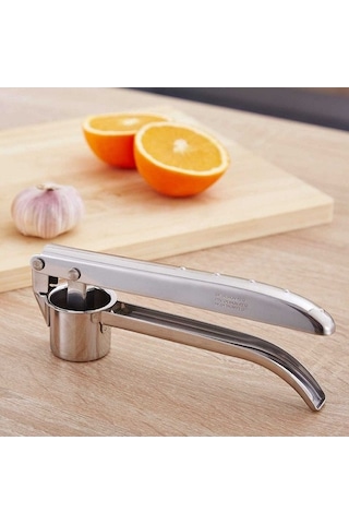 Pazly Cbtx Paslanmaz Çelik Kalın Sarımsak Ezicisi Manuel Sarımsak Presi Gümüş
