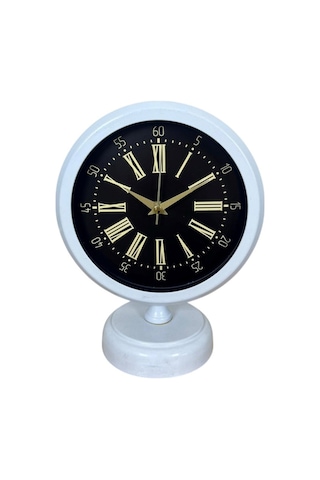 Büro Ev Ofis Hediyesi İçin 20x25cm Beyaz Regal Metal Masa Saati Diğer