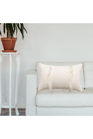 Suntek İskandinav Tarzı Kırlent Örtüsü Püsküllü Yastık