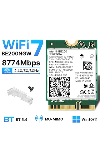 Intel Be200 Network Kartı Intel Be200 Network Kartı