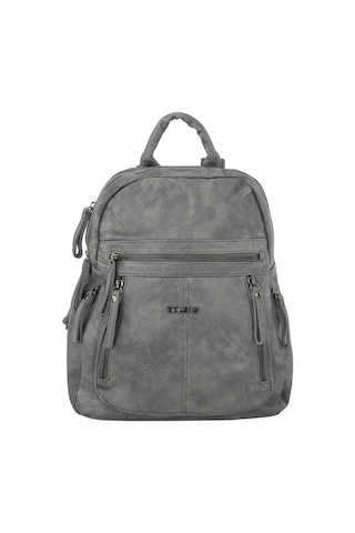 Bolsas Yıkama Deri Kadın Sırt Çanta Gri 1042 Gri