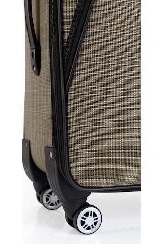 Gedox Orta Boy 4 Teker Kumaş Valiz Bej 1081 Bej