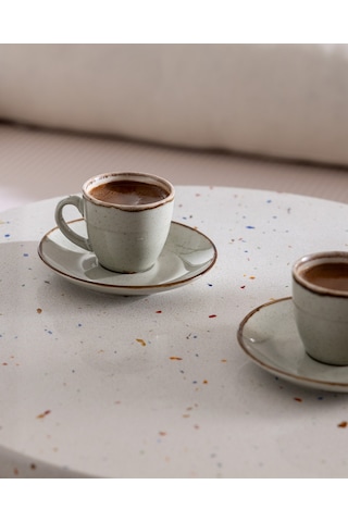 Madame Coco Pacis 2 Kişilik 4 Parça Kahve Fincan Seti - Yeşil - 90 Ml 8684427348741 Çok Renkli