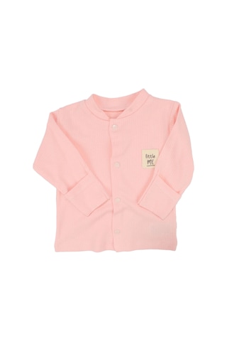 Bebegen Unisex Pembe Fitilli Düğümlü Bereli Little Me Kendinden Eldivenli 3'lü Takım Çok Renkli