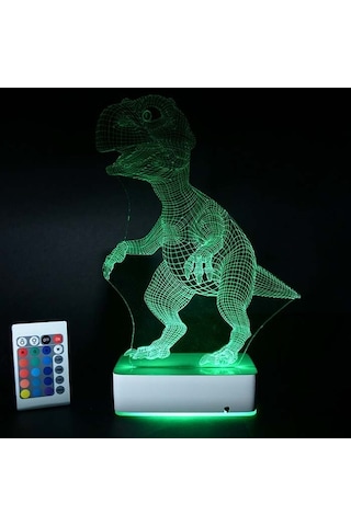 Özel Tasarım Dinazor 3D Led Lamba