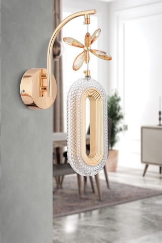 İstanbul Avize Aplik Led Alfa Tekli Gold Aplik