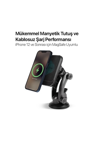 Aircharger Drive M Magsafe Uyumlu Kablosuz Şarj Özellikli Mıknatıslı Araç İçi Telefon Tutucu Diğer