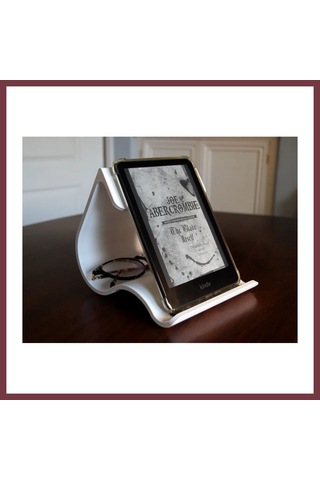 Storeşahin 3d Baskı Kavisli Kitap Ve Kindle Standı Okuma İstasyonu Dalgalı Kitap Tutucu Okuma Standı Beyaz Shn0720