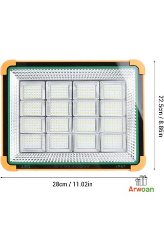 Arwoan 300w Led Projektör Ip67 Dış Mekan Su Geçirmez Bahçe, Şantiye Ve Fabrika Aydınlatma Beyaz Işık Floodlight