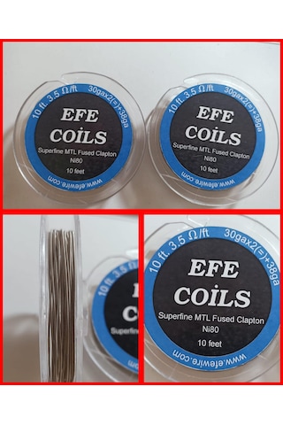 Efe Coils Mtl Süperfine Fused Clapton 10 Feet 2x30+38 Ni80