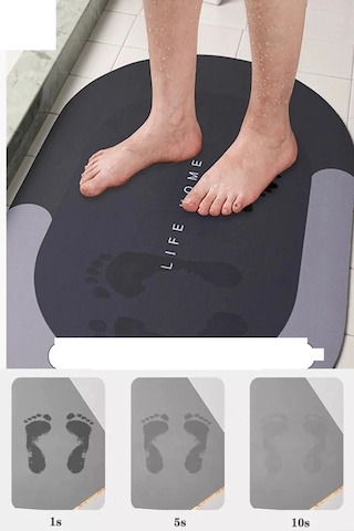 Sihirli Su Emici Kaydırmaz Banyo Paspası Banyo Ayak Matı Çok Renkli