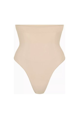 Skims Seamless Sculpt High - Waist Thong, Dikişsiz Yüksek Bel Külot Açık Bej