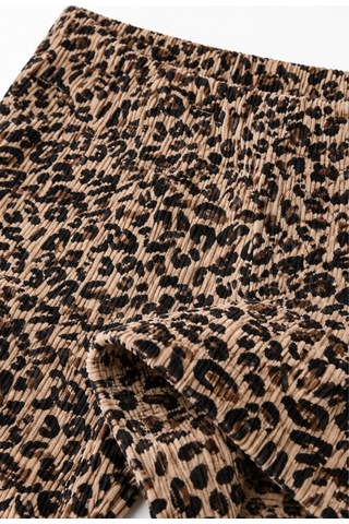 Bym Style Kız Çocuk Tayt Kaşkorse Likralı Leopar Desenli İspanyol Paça Lastikli Bel Çok Renkli