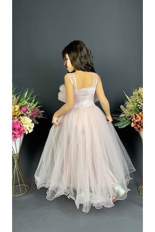 Mnk Baby & Kids Kız Çocuk Robası Katlı Özel Gün Abiye Elbise Mnk0475 001