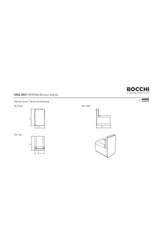 Bocchi Verona Bornoz Askılık Krom 3004-0001 Çok Renkli