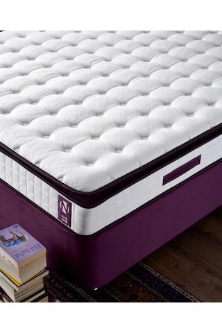 Nironyatak Niron Purple 90X190 Tek Kişilik Pedli Yatak Full Ortopedik Yaylı
